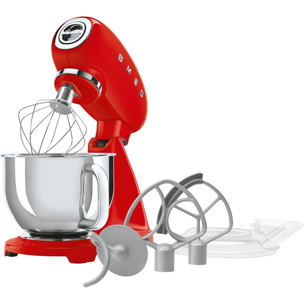 Smeg SMF05RDEU Küchenmaschine 50s Style Rot,2026 Modell Jubiläumsaktion-60 Monate Geräteschutz