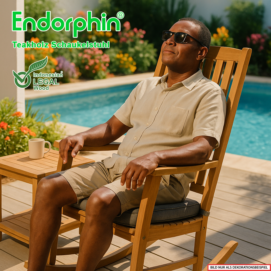 Endorphin Teakholz Schaukelstuhl – stilvolle Entspannung indoor & outdoor