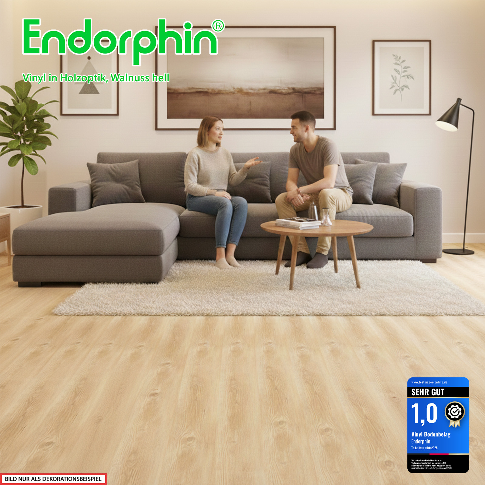 Endorphin Vinylboden selbstklebend in Holzoptik Walnuss  2,93qm
