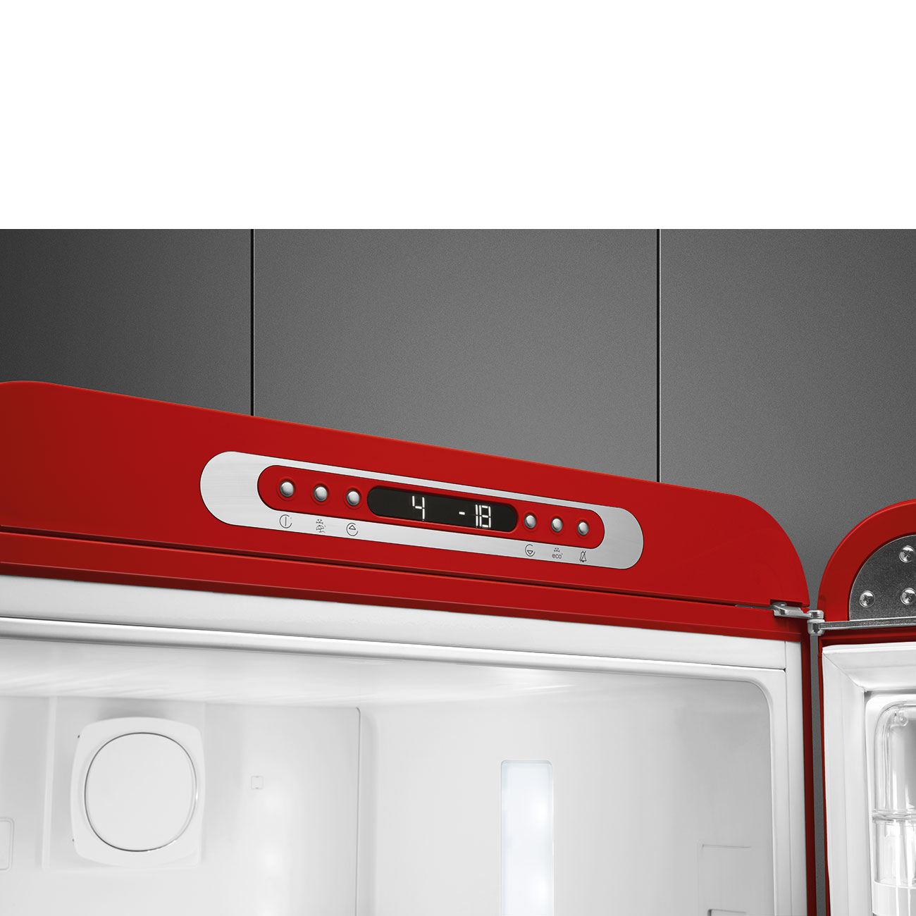 Smeg FAB32RRD5 Kühl-Gefrierkombination Rechtsanschlag Rot 50s Style, EEK: D