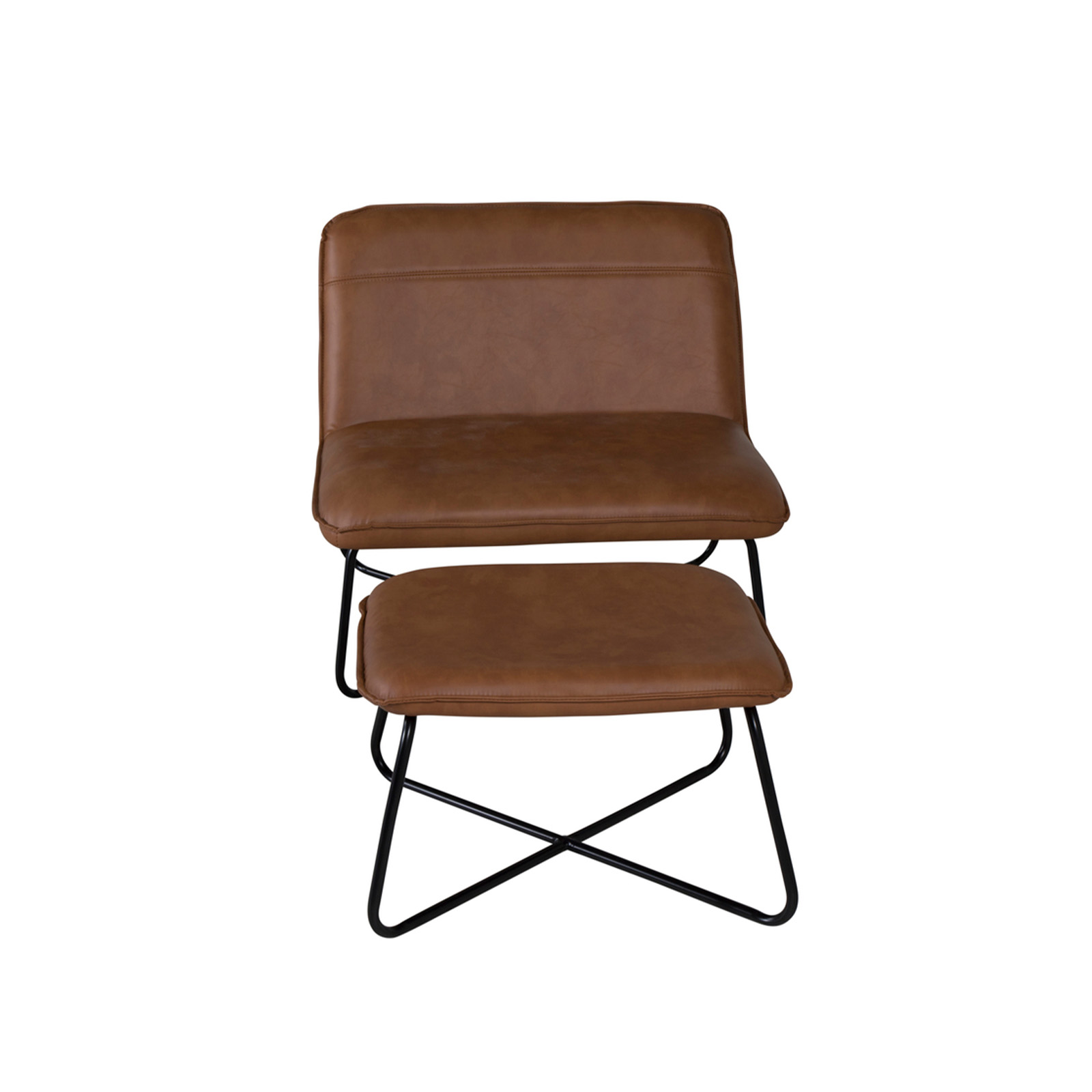Endorphin X-Loungesessel mit Hocker, braun