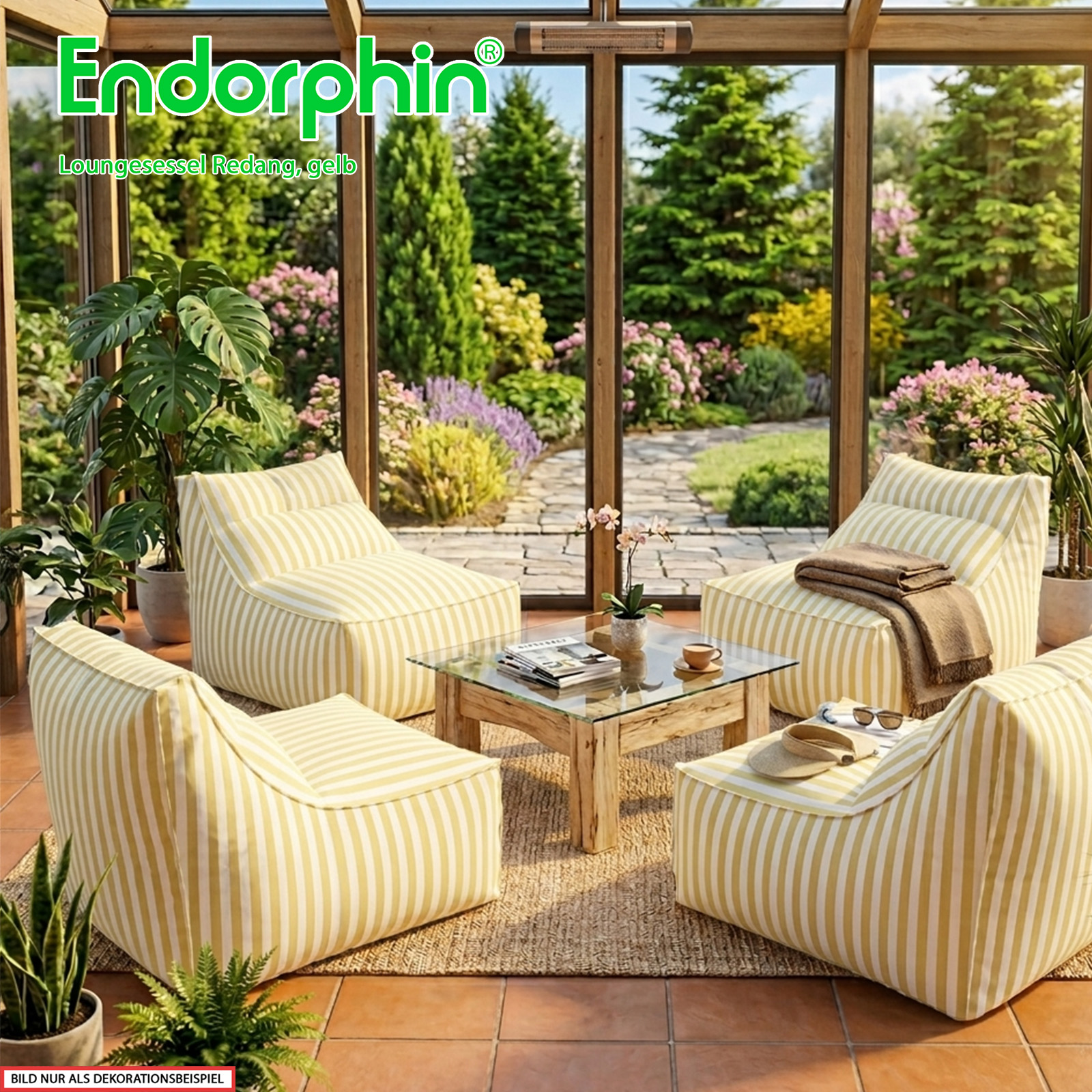 Endorphin Loungesessel Redang Gelb, Gartenmöbel, Indoor Outdoor Möbel