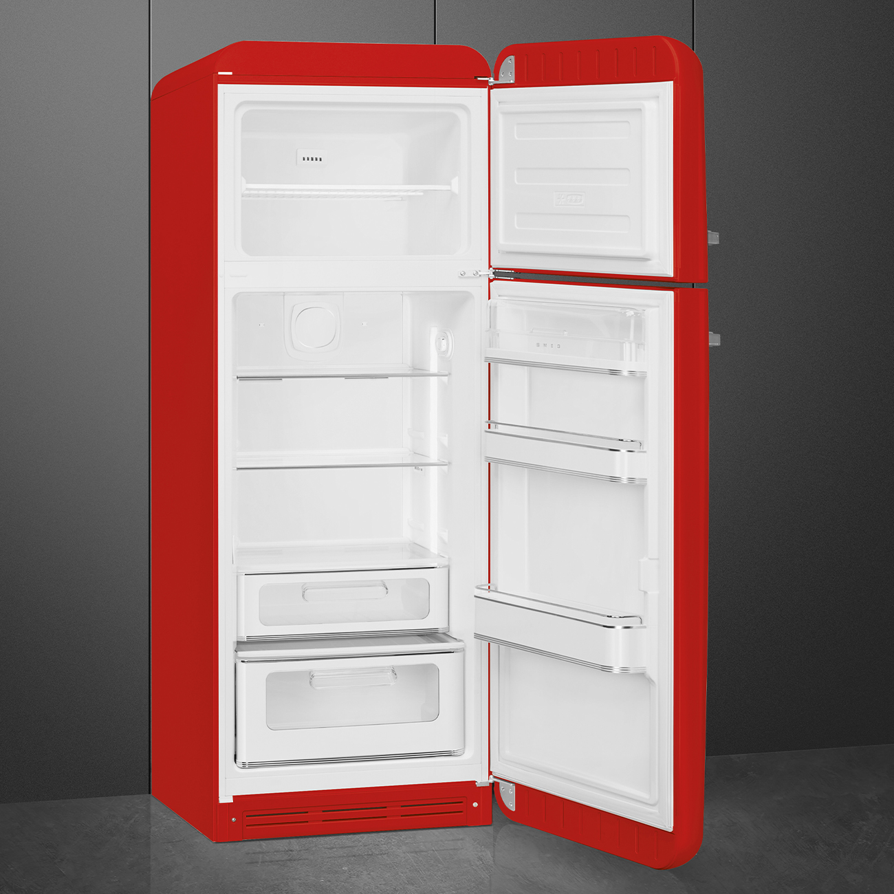 Smeg FAB30RRD5 Kühl-/Gefrierkombination Rechtsanschlag Rot 50s Style, EEK: D