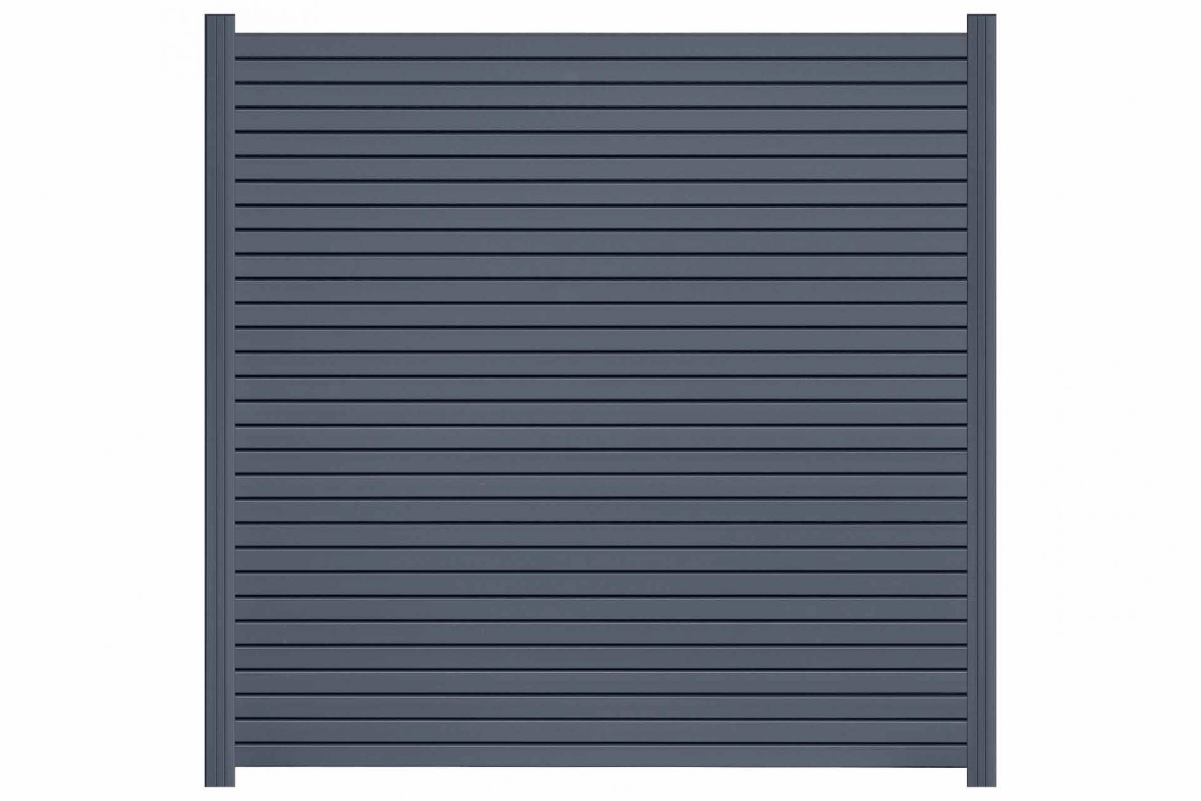 Endorphin EASY-ROM DIY ALU-Rhombuszaun in anthrazit 2 Elemente 180x180cm 3 Pfosten 7x7x235cm