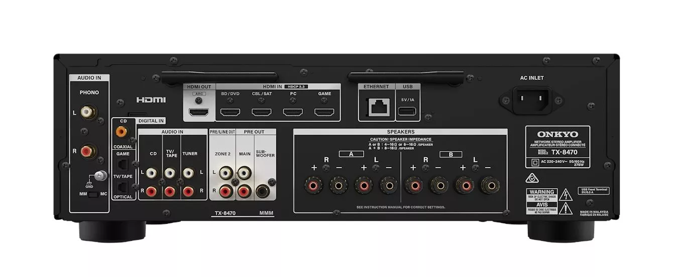 Onkyo TX8470BMMP  schwarz Stereo Receiver  Aktion