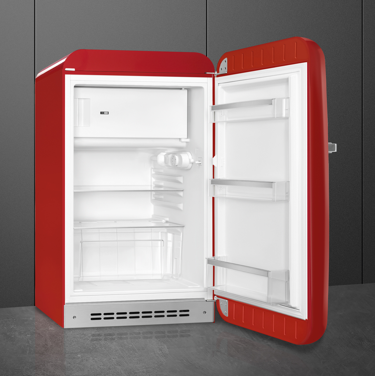 Smeg FAB10RRD5 Kühlschrank Rechtsanschlag Rot 50`s Style, EEK: E