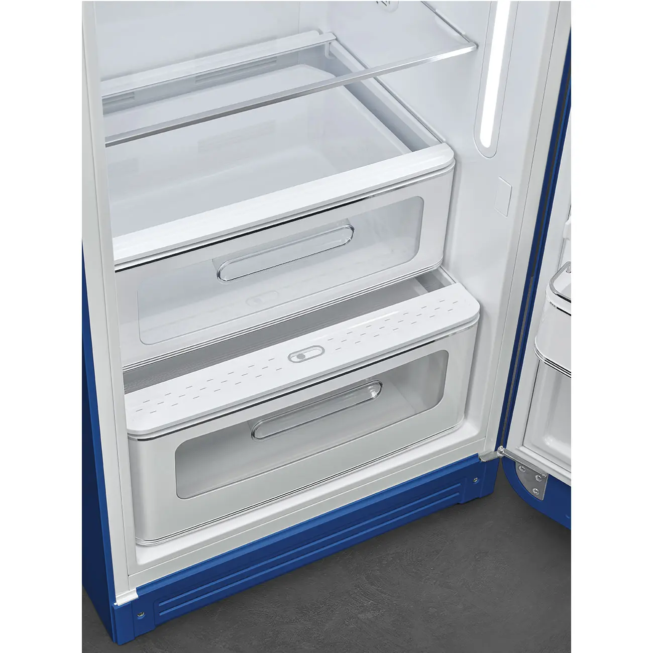 Smeg FAB28RBE5 Kühlschrank Rechtsanschlag Blau 50`s Style, EEK: D