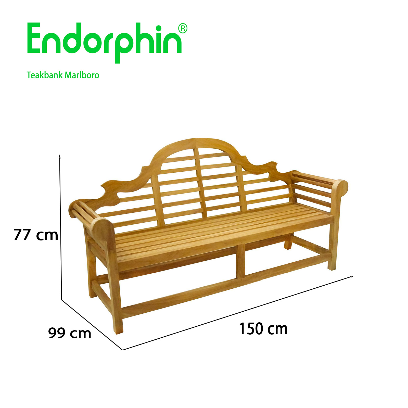 Endorphin Teakbank Marlboro 150 x 77 x 99 cm