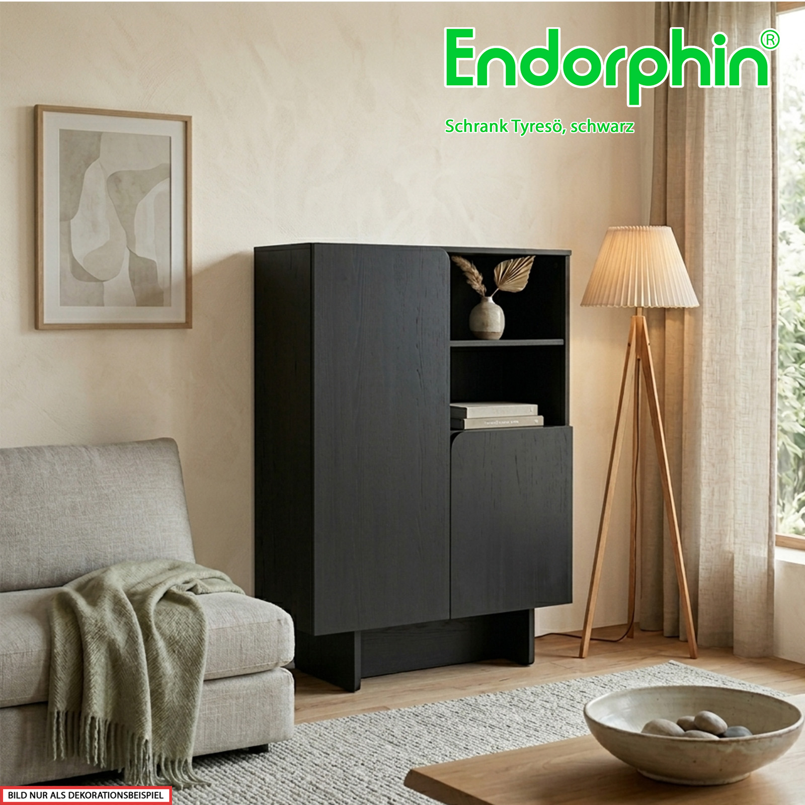 Endorphin Tyresö Highboard  MDF, schwarz