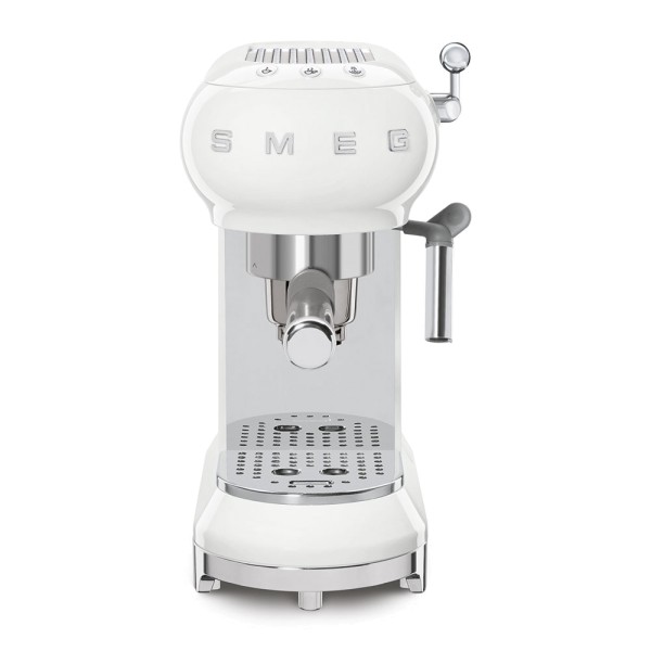 SMEG ECF01WHEU 50s Espresso-Kaffeemaschine, Weiß