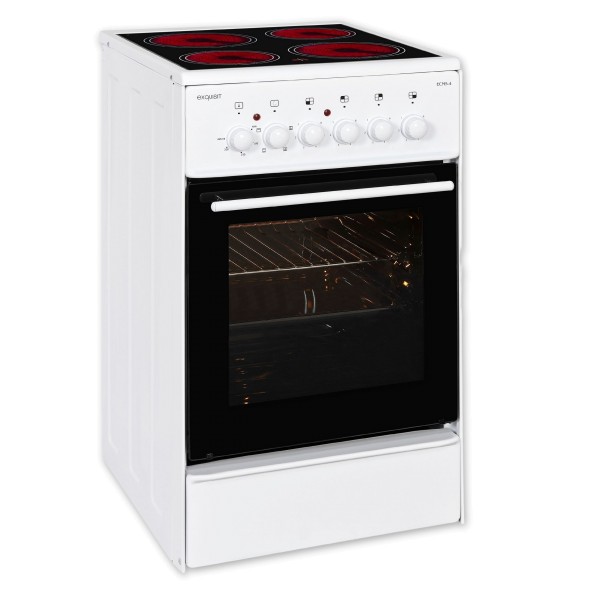 Exquisit ECM 5-4 weiß Elektro-Standherd | Glaskeramik