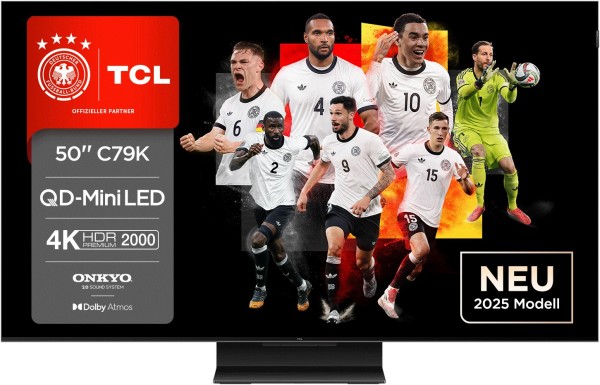 TCL 50C79K Mini LED TV (50 / 139cm, 4K Ultra HD, Smart TV 144Hz)