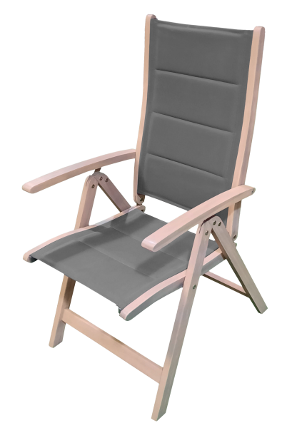 Endorphin Klappsessel, Gartensessel aus Akazienholz im Teakholzlook, Sitzfläche Textilene