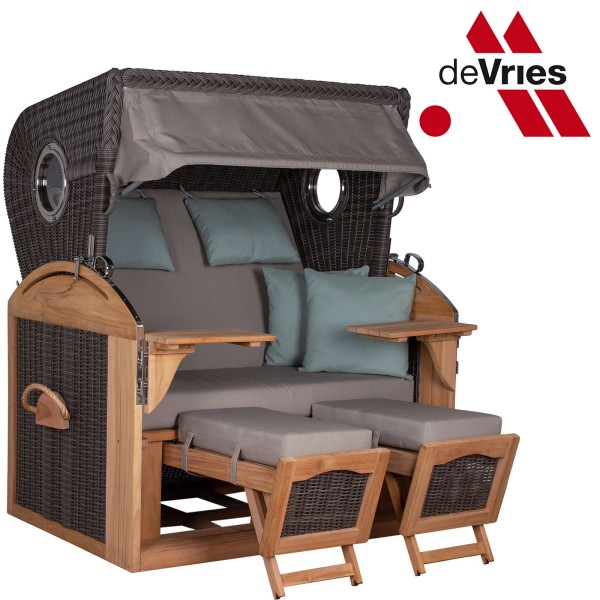 deVries Strandkorb PURE® Talland PE stone grey Des. 483