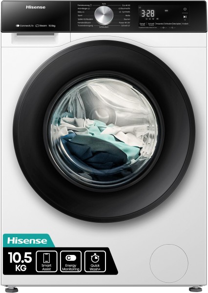 Hisense WF3S1043BW3 Waschmaschine 10KG, 1400u/min, EEK: A, Dampffunktion