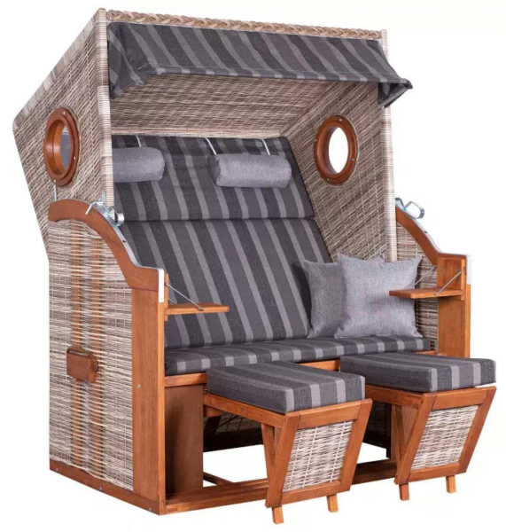 deVries Strandkorb deVries PURE® Wave XL PE seashell Des. 402