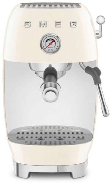 Smeg ECF03CREU Siebträgermaschine Creme 50s Style, ColdBrew, Thermoblock