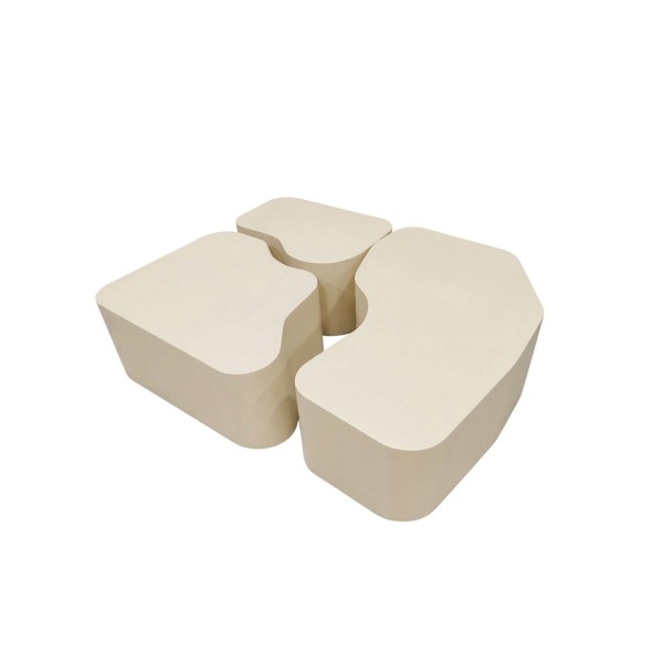 Endorphin Nordland Couchtisch, 3-teilig, MDF, Beige