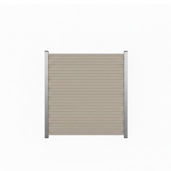 Endorphin EASY-ROM DIY ALU-Rhombuszaun in terragrau 5 Elemente 180x180cm 6 Pfosten 7x7x235cm in silb