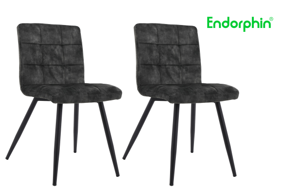 Endorphin Design Stuhl 2er Pack in anthrazit