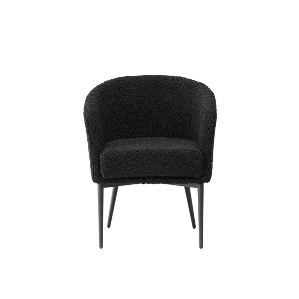Endorphin Sessel Fluffy, schwarz – Teddy-Sessel in skandinavischen Design
