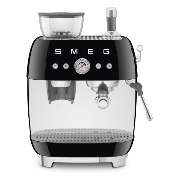 SMEG EGF03BLEU Espressomaschine mit Mahlwerk schwarz 50`s Style
