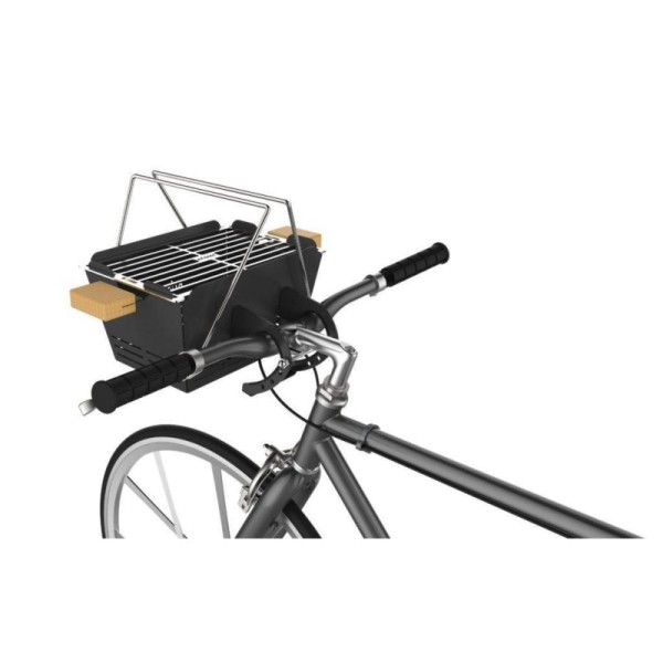 KNISTER Fahrradhalterung Mobil mit dem Grill am Fahrrad 9946