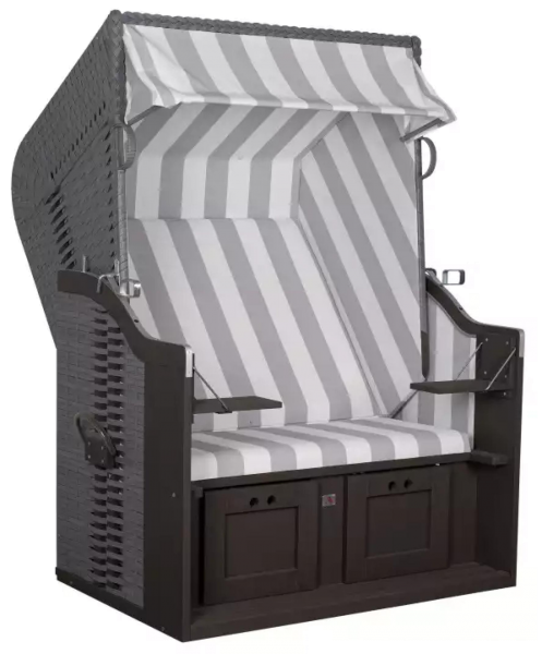 deVries Strandkorb Profi Ostsee Fehmarn PE grey Dessin 989