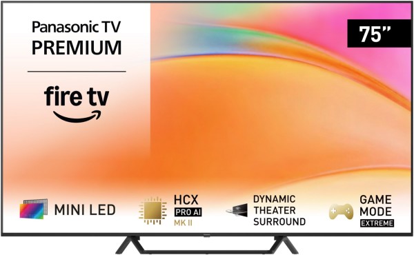 Panasonic TV-75W95BEG 189 cm (75&quot;) Mini LED-TV schwarz