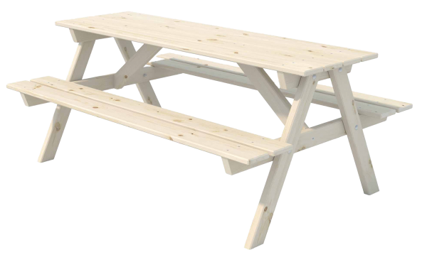 Endorphin Kinder Picknicktisch, kammergetrocknetes Kiefernholz, Picknickbank für Kinder, Kindermöbel