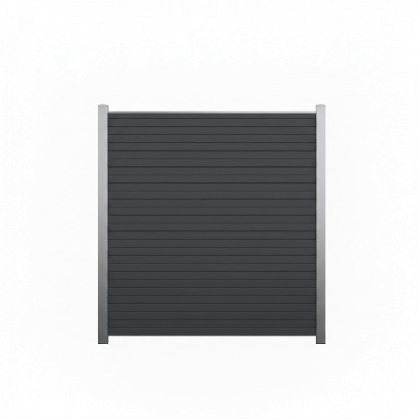 Endorphin EASY-ROM DIY ALU-Rhombuszaun in anthrazit 1 Element 180x180cm 2 Pfosten 7x7x235cm in silbe