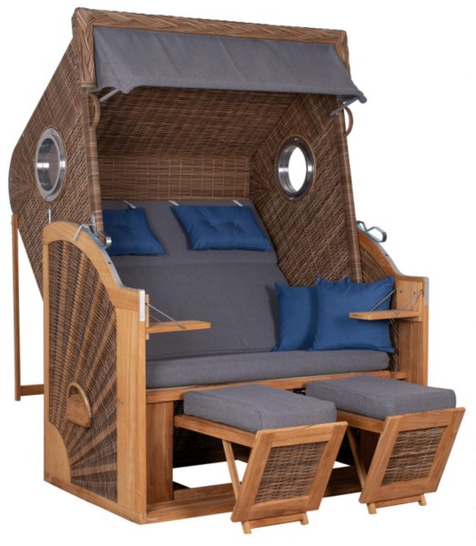 deVries Strandkorb deVries PURE® Cliff XL SUN PE griseum Des. 486