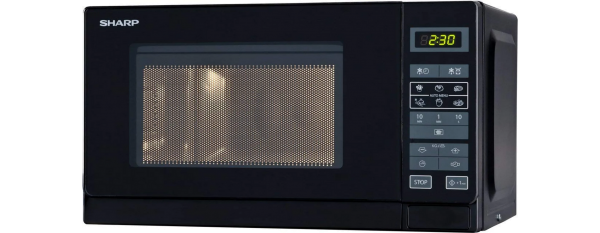 Sharp R242BKW Solo-Mikrowelle Schwarz