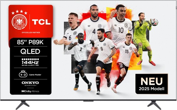 TCL 85P89K QLED TV (85 Zoll, 4K Ultra HD, Smart TV 144Hz)