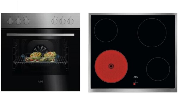 AEG OU5AE10CM + TA64RA00XB Einbau-Herdset Edelstahl KOMBI 1026 EEK:A