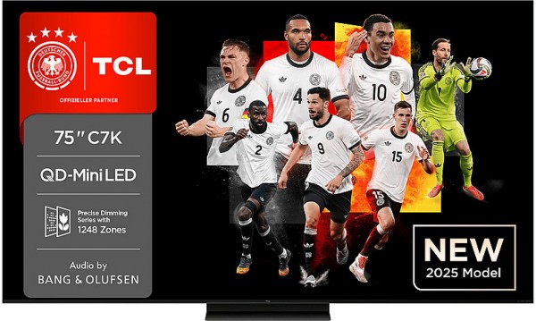 TCL 75C7K GD-Mini LED Fernseher, 75 Zoll, Google TV, HDR 4K, Smart Tv