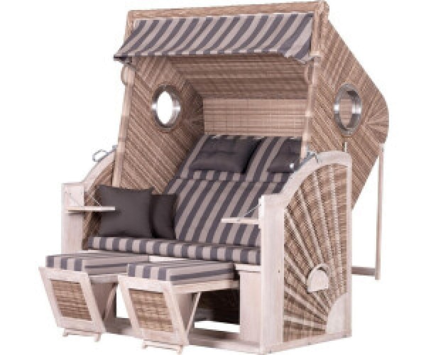 deVries Strandkorb "deVries PURE® CLIFF XXL SUN" PE w.kubu Des. 481