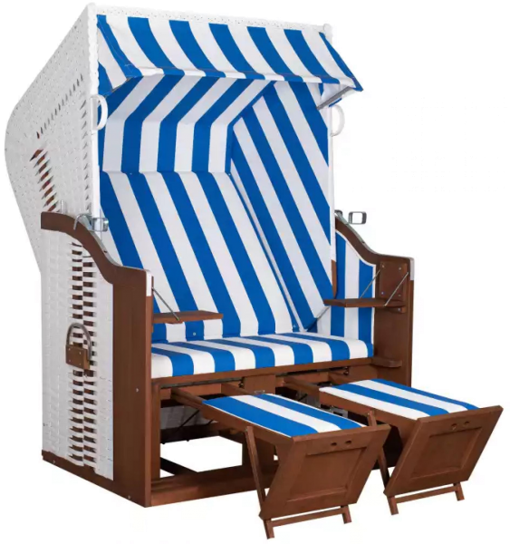 deVries Strandkorb Profi Ostsee Fehmarn weiß Dessin 991