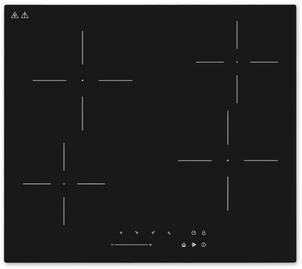 Exquisit EKC600-380 Autarkes Glaskeramikkochfeld, 59cm breit, TouchControl, 4 Kochstellen