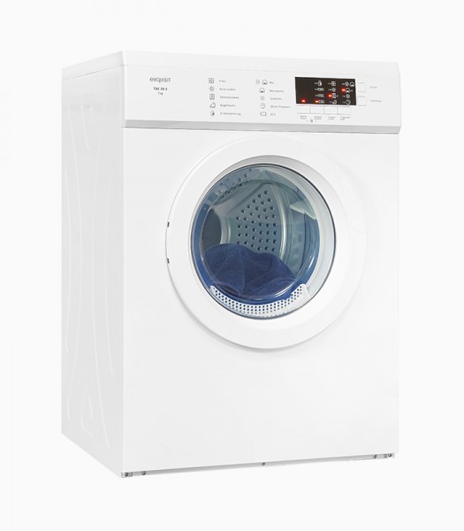 Exquisit TAE 70-3 Ablufttrockner 7kg weiß, 8 Programme, EEK:G