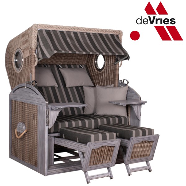 deVries Strandkorb PURE® Talland PE white kubu Des. 492