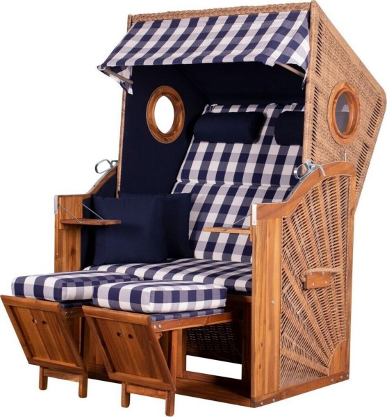 deVries Strandkorb Strandkorb "TREND 45" PE walnut Des. 743