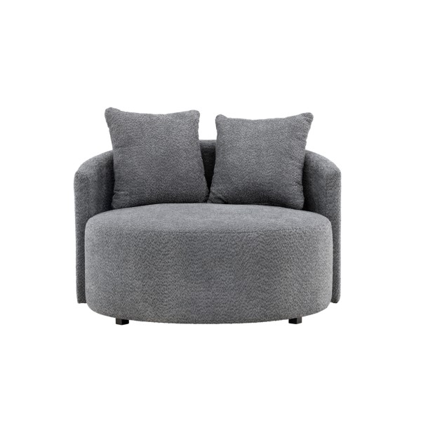 Endorphin 2er Sofa Kelso – in Grau, Exklusives Designer-Sofa mit Teddy-Bezug