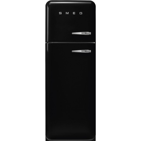 Smeg FAB30LBL6 Kühl-/Gefrierkombination Linksanschlag Schwarz 50s Style, EEK: C