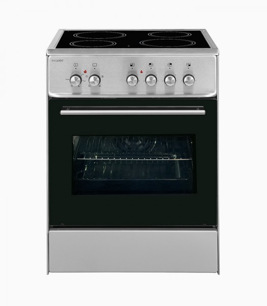 Exquisit ECM6-4 Inox |Silber, 60,5 Liter Garraum | Elektro-Standherd